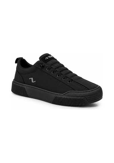 Wordex Noka Champ Unisex Lastik Bağcıklı Rahat Taban Sneaker Spor Ayakkabı Siyah