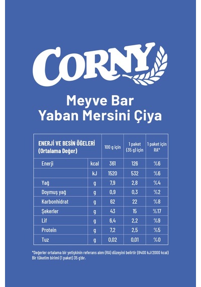 Yabanmersini Chia Kakaolu Glutensiz Vegan Meyve Bar 35g X 12 Adet