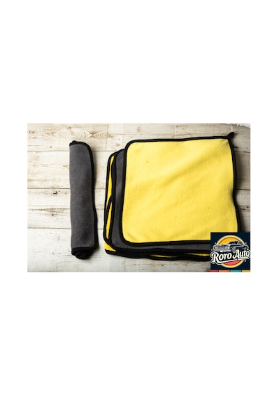 Roro Auto Everest Çift taraflı Mikrofiber Araç Kurulama Bezi & Oto Yıkama Havlusu 50x70 Sarı