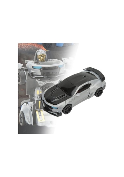 Tek Tuşla Robota Dönüşen Gri 14 Cm Oyuncak Araba Yeni Model Kutusuz Üründür