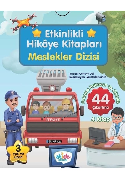 Etkinlikli Hikaye Kitapları Seti - Meslekler Dizisi - 4 Kitap Takım - Cüneyt Dal - Akide Şekeri Yayınları