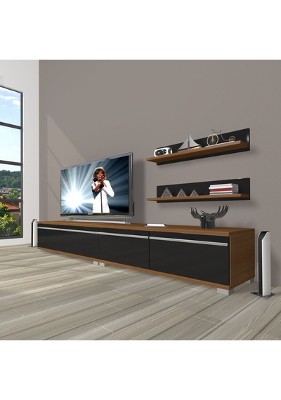 Decoraktiv Eko 220t Mdf Tv Ünitesi Tv Sehpası Ceviz - Siyah