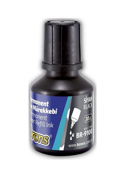 Markör Permanent Kalem Mürekkebi Siyah 30 ml 1 Adet Brons Koli Çuval Kalemi Mürekkebi 1 Adet