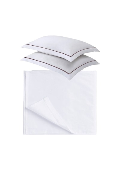 Güpür Detaylı Çift Kişilik Beyaz Çarşaf 2 Yastık Kılıfı 240x260cm Diğer
