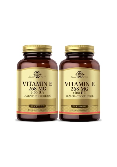Solgar Vitamin E 400 IU Gıda Takviyesi 2 x 50 Kapsül