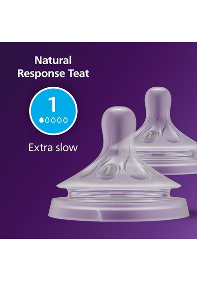 Philips Avent Natural Response 2'li Biberon Emziği, 1 Numara, 0 Ay
