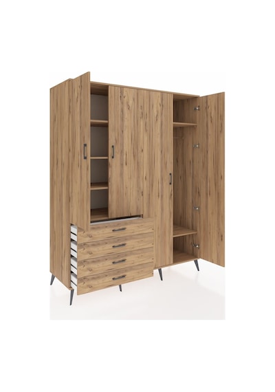 Kronos Gardrop 6 Raflı 4 Çekmeceli Tek Askılı 176x59x221 Çam-çam Beyaz Kronos Gardrop 6 Raflı 4 Çekmeceli Tek Askılı 176x59x221 Çam-çam Beyaz