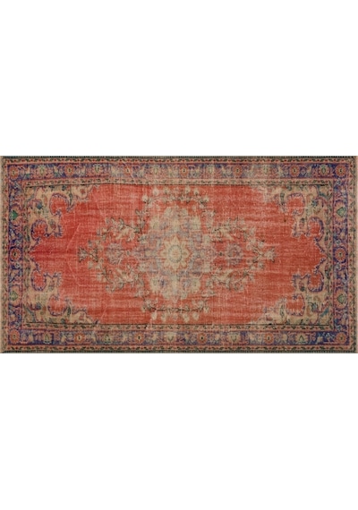 Klasık Modern Vıntage Eskıtme El Dokuma Halı 158 X 281 Cm 9610