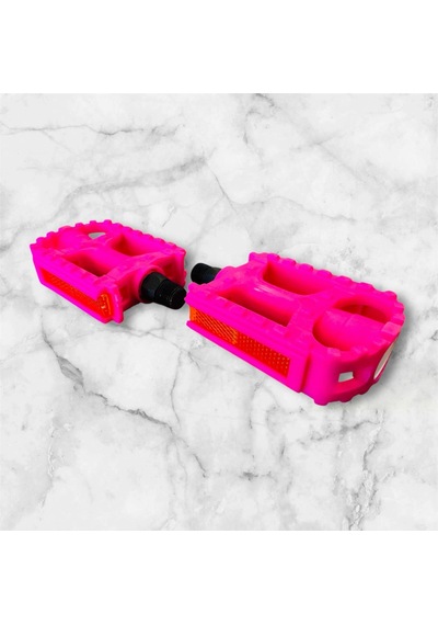 Pedal Mx-p620 Bmx Reflektörlü Bisiklet Pedalı Pembe Plastik Dış Yüzey Pedal Çocuk Bisiklet Pedal