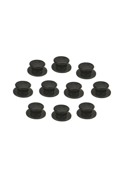 10 Adet Siyah Lüks Tencere Tava Sahan Cam Kapak Kulpu