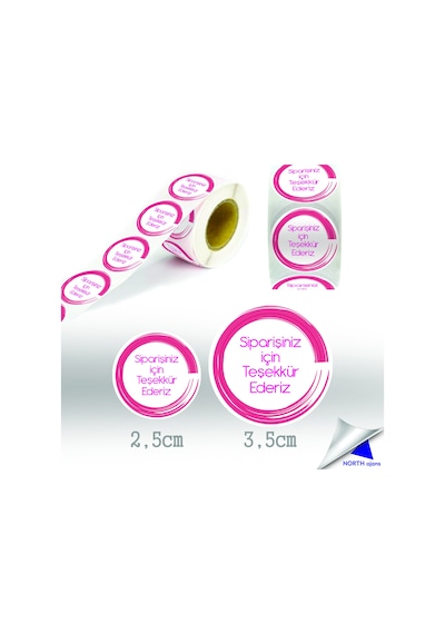 Sipariş Paketi Etiketi Sticker 2,5cm 40 Adet Baskes Model 24