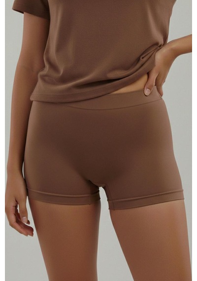 Toparlayıcı İz Yapmayan Seamless Örme Boxer 2001 Kahverengi