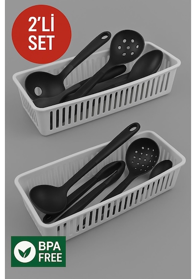 2'li Çekmece İçi Kaşıklık Sepet Organizer Diğer