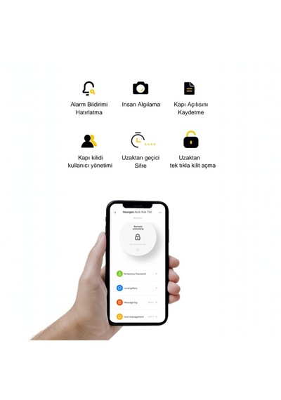 Moorgen Alman Akıllı Parmak İzli Kapı Kilidi Wifi Özellikli Zırhlı Gövde Su Geçirmez.