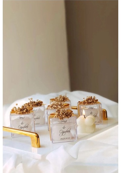 Bernami Biblo Pinterest Düğün/nişan/söz/sünnnet/kına Hediyelikleri / Özel Düğün Lüks Mini Çiçekli Bubble Mum - 10 Adet