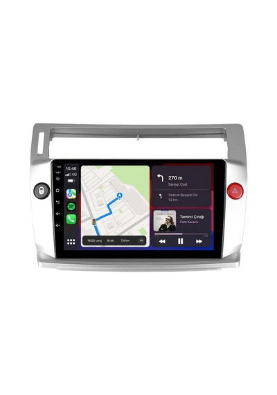 Citroen C4 2005-2011 Android Multimedya Carplay Android Auto Navigasyon Kameralı 4gb Ram 64gb 9"