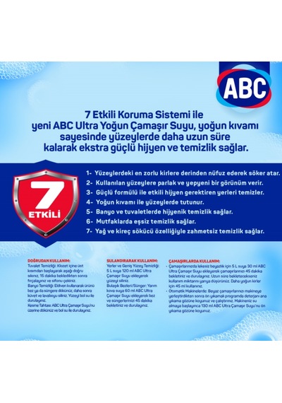 ABC Dağ Rüzgarı Ultra Yoğun Çamaşır Suyu 6 x 810 G