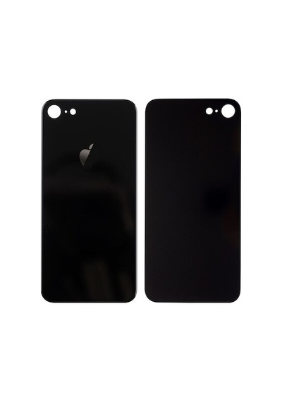 Apple iPhone Uyumlu   8 Arka Pil Kapak Batarya Kapağı Siyah