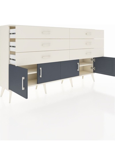 Arges Konsol 2 Raflı 6 Çekmeceli 4 Kapaklı 176x30x99 Aytaşı-antra Aytaşı-antrasit/aytaşı Arges Konsol 2 Raflı 6 Çekmeceli 4 Kapaklı 176x30x99 Aytaşı-antra Aytaşı-antrasit/aytaşı