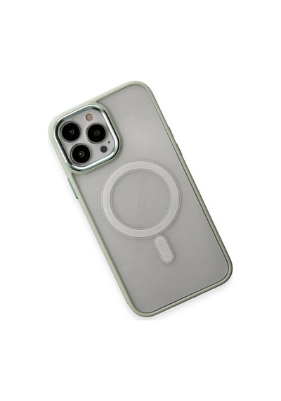 Apple Uyumlu iPhone 15 Pro Max Kılıf Room Magneticsafe Silikon Su Yeşili,