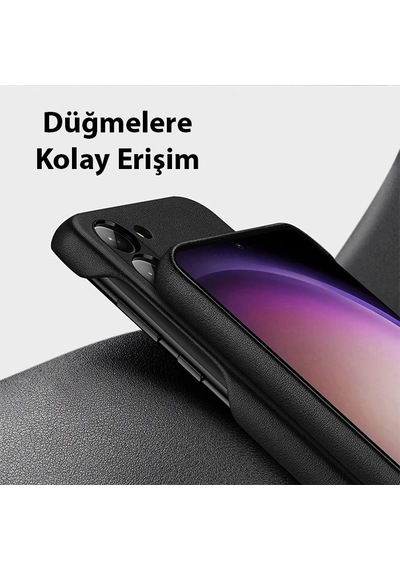 Dux Ducis Sm Galaxy Uyumlu S23 Plus Grit Series Pu Premium Kılıf- 5775 Siyah