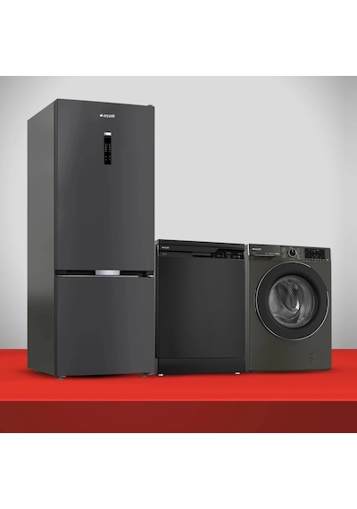 Arçelik 270475 EA + A 710 SI + 10140 MP OG Modern Siyah Çeyiz Paketi