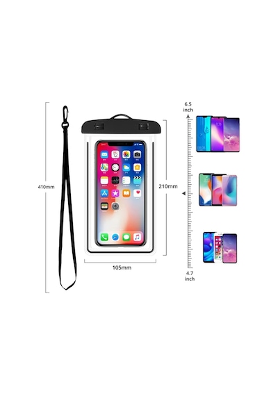 Su Geçirmez Telefon Kılıfı Havuz Deniz Yağmur Da Kullanım Boyun Askı İpli Waterproof Phone Case Mor