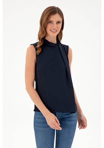 U.S. Polo Assn. Kadın Lacivert Kolsuz Bluz 50293821-VR033