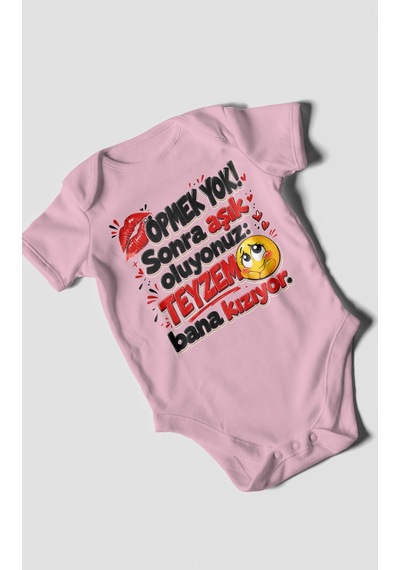 Morivokids Teyzeye Özel Kısa Kollu Bebek Body %100 Pamuk Zbn156-kk Koyu Pembe