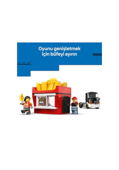 LEGO® City Patates Kızartması Kamyonu 60488 - 5 Yaş ve Üzeri Çocuklar İçin Aksesuar İçeren Yaratıcı Oyuncak Yapım Seti (216 Parça)