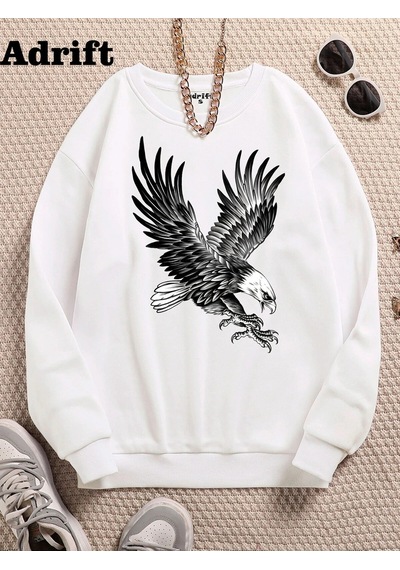 Startmore Adrift Kartal Köstebek Sokak Trend Tasarım Harajuku/gotik Beyaz Beyaz