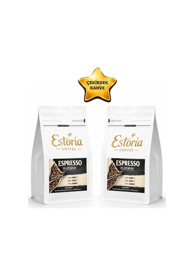 Estoria Coffee Espresso Blend Çekirdek Kahve 2 x 250 G