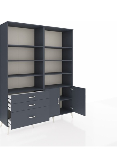 Hyperion Gardrop 9 Raflı 3 Çekmeceli 2 Kapaklı 176x44x221 Antrasit-antrasit Antrasit Hyperion Gardrop 9 Raflı 3 Çekmeceli 2 Kapaklı 176x44x221 Antrasit-antrasit Antrasit