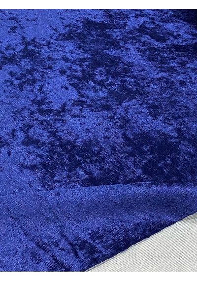 Enesar Home Bakırcı Kumaş Parlak Kadife Lacivert Kumaş Döşemelik Kumaş (Likrasız & Astarlı) 100 x 140 cm