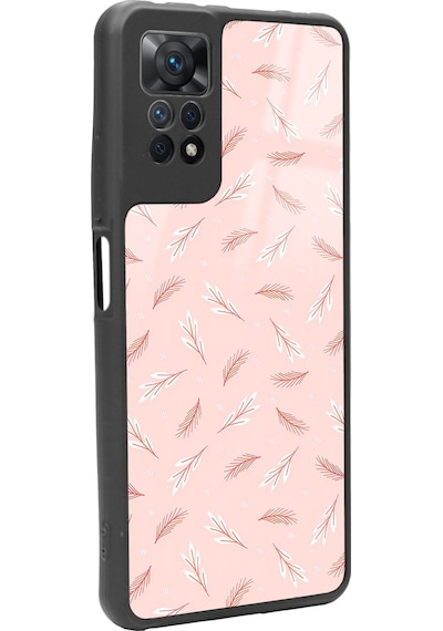 Xiaomi Redmi Note 11 Pro Pudra Yapraklı Tasarımlı Glossy Telefon Kılıfı Çok Renkli