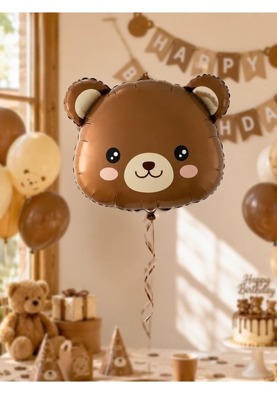 Sevimli Ayıcık Temalı Folyo Balon Doğum Günü Parti Dekoru 60 Cm Genel