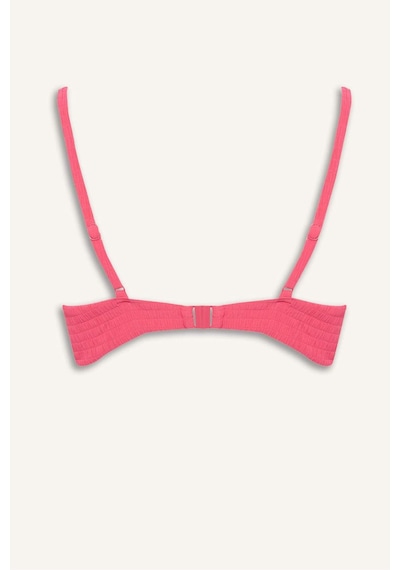 Defacto Regular Fıt Kırışık Dokulu Kumaş Fuşya Bikini Üstü G3996ax26smpn296 Pembe-pn296