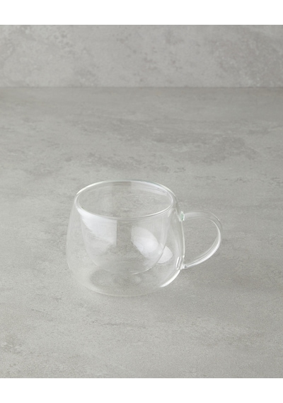 English Home Mistral Borosilikat Cam Double Wall Kupa 180 Ml Şeffaf Şeffaf