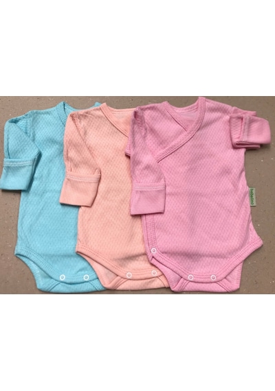 Özdemirli Bebe Özdemirlitekstil Bebelino Çıtçıtlı Badi Kruvaze (3'Lü Paket) (456567048) Çok Renkli