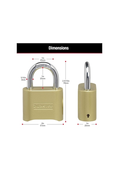 Master Lock Şifreli Kilit, Iç Ve Dış Asma Kilit, Sıfırlanabilir Ş