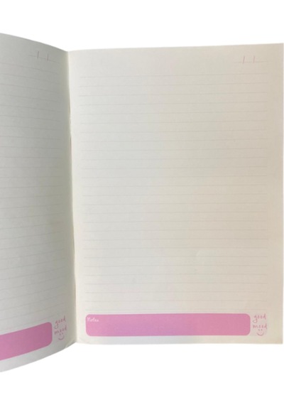 No Drama Temalı Çizgili Defter Zamansız Ajanda Gri