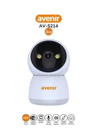 Avenir Av-s214 3mp Çift Yönlü Ses 360 Dönebilen Bebek Kamerası 3mp