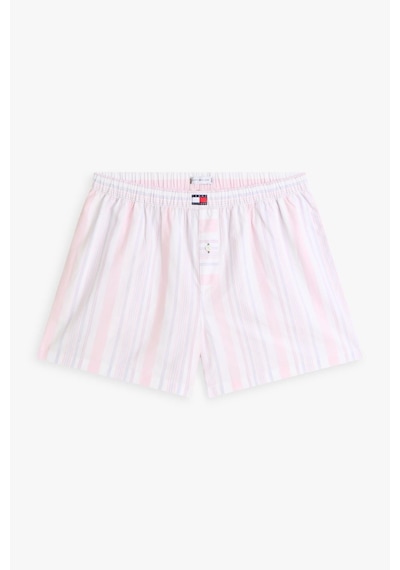 Tommy Hilfiger Kadın Pembe Poplin Çizgili Şort-14668