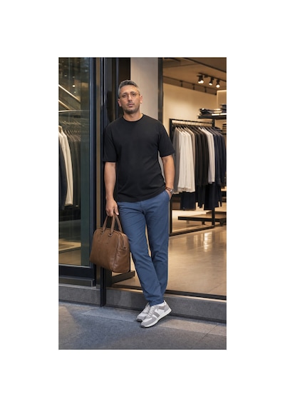 Modi Green Unisex Regular Fit Süprem Sıfır Yaka Kısa Kollu Tişört - Siyah