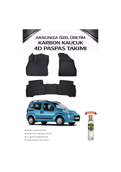 Citron Nemo 2008 Model Aracınıza Özel Karbon Kauçuk Paspas Takımı