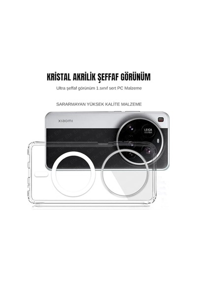 Ayrex 15 Uyumlu Kamera Korumalı Şarj Özellikli Sert Sararmaz Kristal Şeffaf Kılıf Şeffaf Mi 15 Diğer