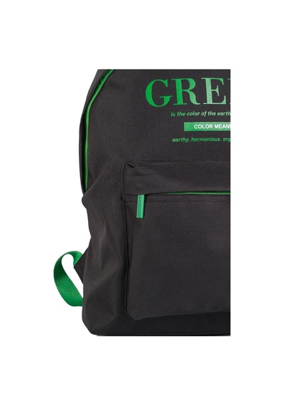 "green" Okul Sırt Çantası Siyah / 03805 Renkli