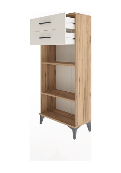 Arges Dolap 2 Raflı 2 Çekmeceli 60x30x134 Çam-aytaşı Atlas Çam