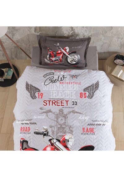 Clasy Tek Kişilik 4 Mevsim Kapitone Nevresim Seti Street King