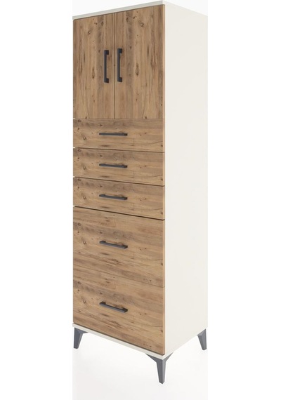 Hyperion Dolap Tek Raflı 5 Çekmeceli 2 Kapaklı 60x44x182 Ayta... Aytaşı